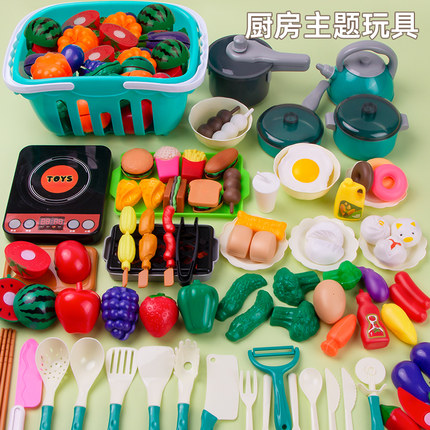 儿童过家家厨房玩具套装男孩宝宝切水果小孩煮饭做饭仿真厨具女孩