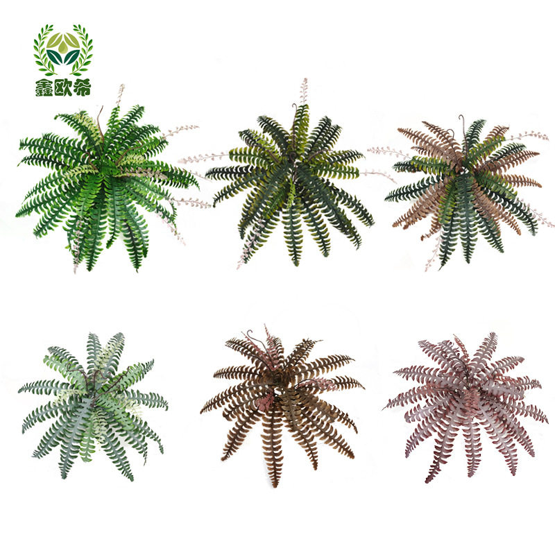 鑫欧希 工厂 仿真蕨叶大波斯草 跨境货源植物墙配件 支持定制