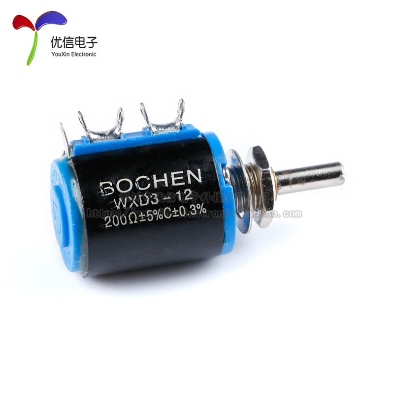 短体WXD3-12 100/220/470R 1K/2.2/4.7/10K103精密多圈线绕电位器