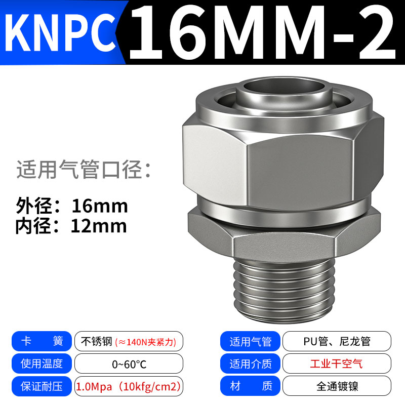 气管快速接头气动快拧直通快插4/6/8/10/12/16/1分2分3分4分6分M5