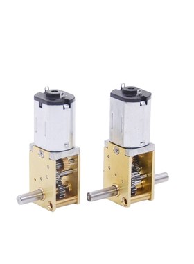 DC 3V 6V 12V 双轴N20全金属减速电机 垂直90度N20蜗杆减速电机