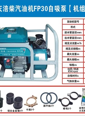 重庆涪柴FP20/FP30/FP40-3汽油机水泵自吸泵高压泵震动泵污水泵