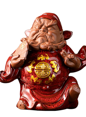 兰姿维陶瓷钟馗国风桌面摆件