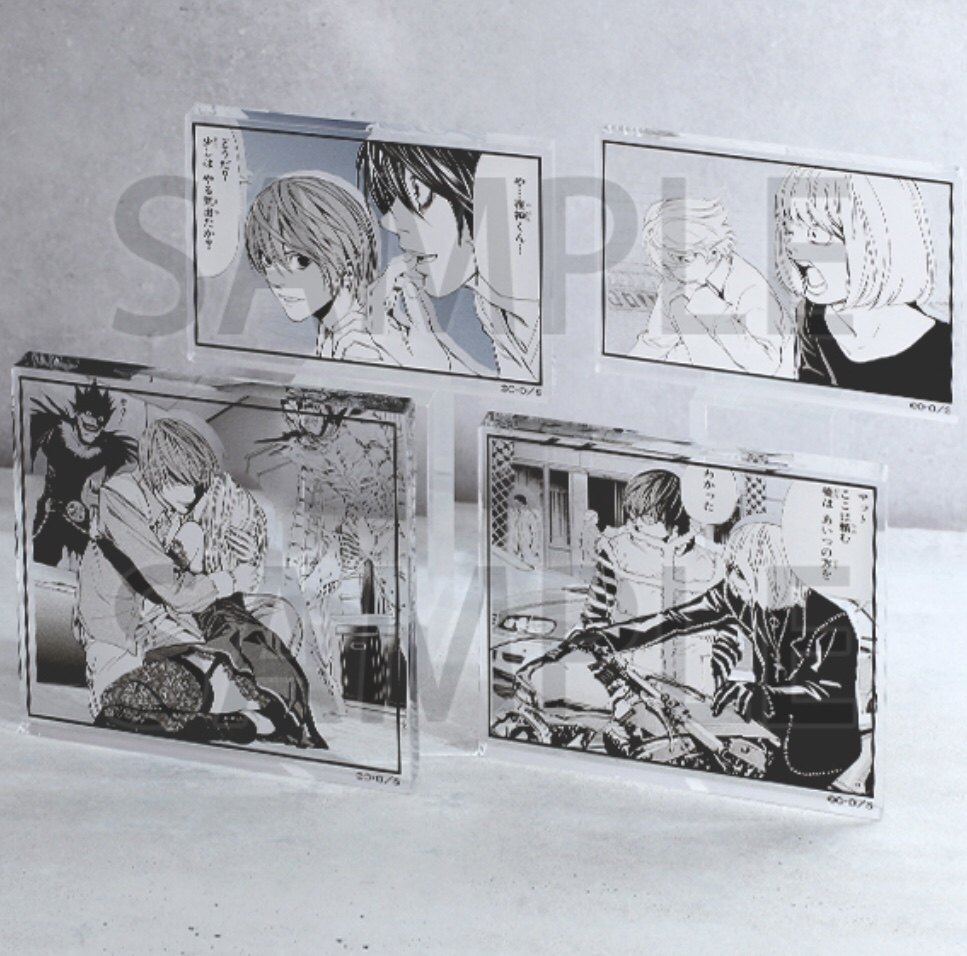 现货 京都死亡笔记death note原画展 夜神月 l 尼亚 梅洛亚克力砖