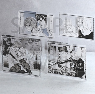 现货 京都死亡笔记DEATH NOTE原画展 夜神月 L 尼亚 梅洛亚克力砖