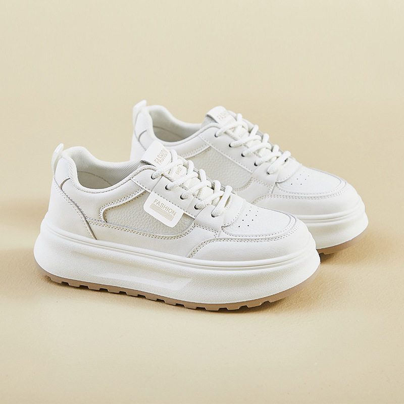 女鞋小白鞋女2025新款秋季百搭厚底增高休闲运动板鞋
