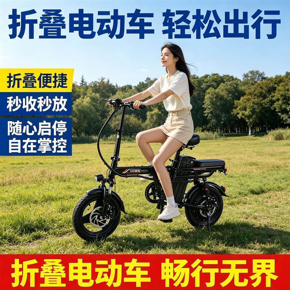 电动自行车折叠电动车代驾女士男士小型锂电池电瓶国标超轻助力xx
