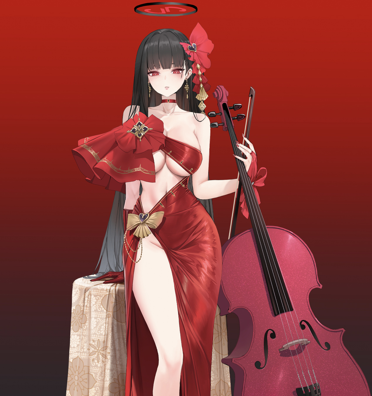 《礼服调月莉音》碧蓝档案蔚蓝档案装饰画