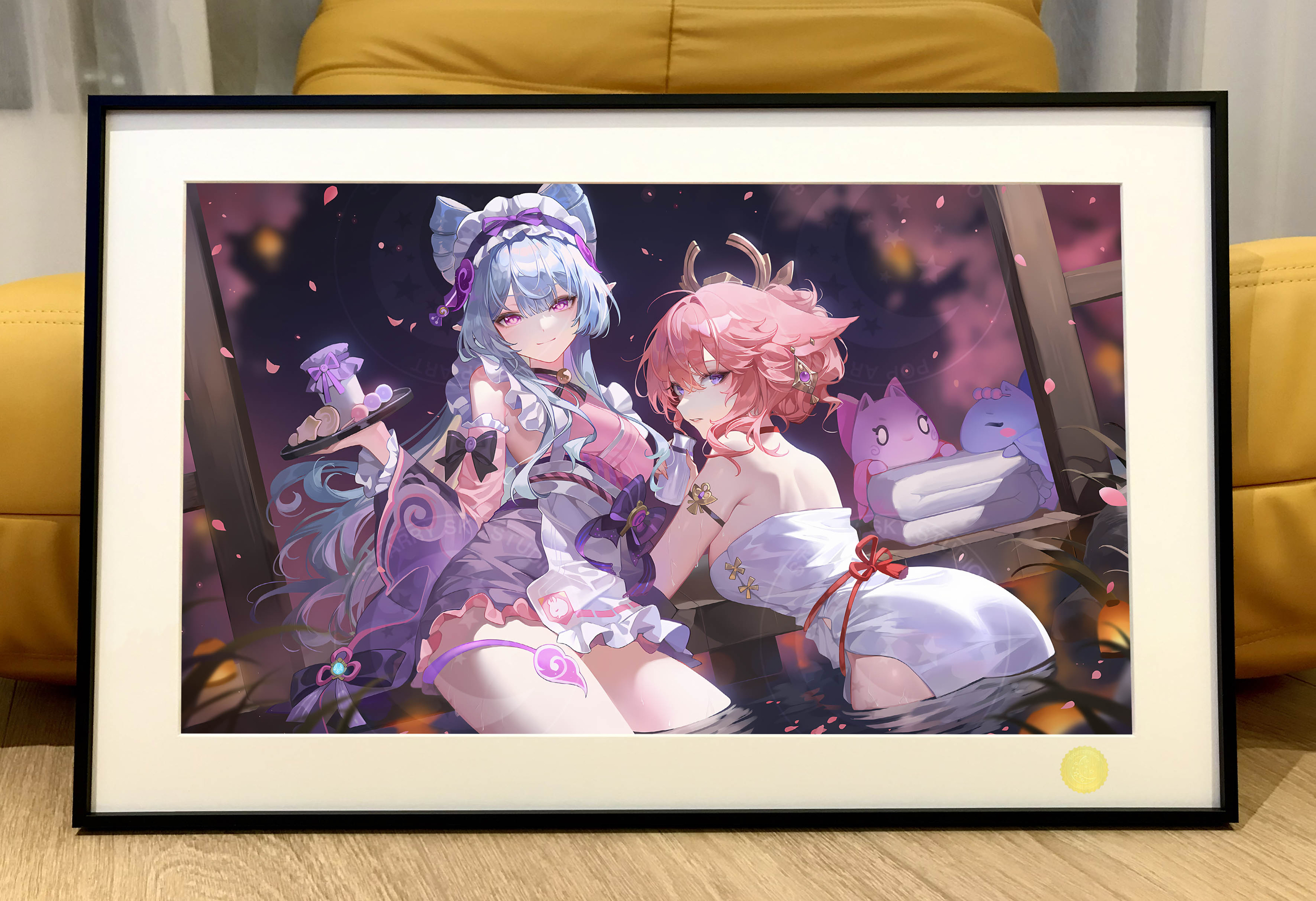 星空《梦见月瑞希八重神子》原神动漫绮梦缱绻狐狸小姐装饰画