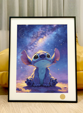 星空《仰望史迪仔》史迪奇星际宝贝Stitch史迪奇布吉布动漫装饰画