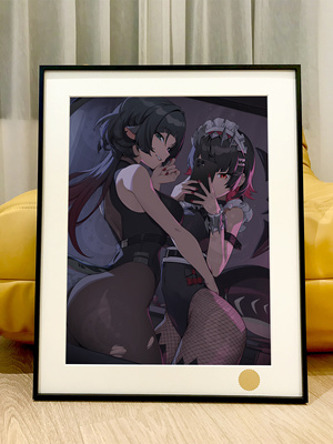 《简与艾莲》绝区零Ellen鲨鱼妹弗兰克装饰画