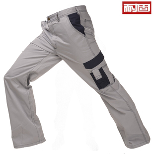 纯棉工作裤男多袋机修工装裤男耐磨防油汽修劳保服工作服定制工装