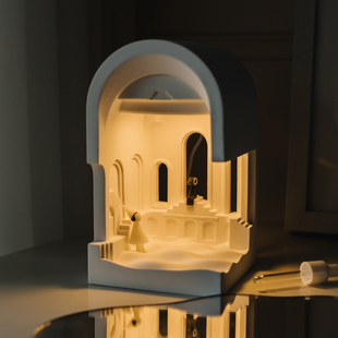 香薰纪念碑谷台灯高级小众礼物床头灯创意装饰氛围灯桌面摆件夜灯