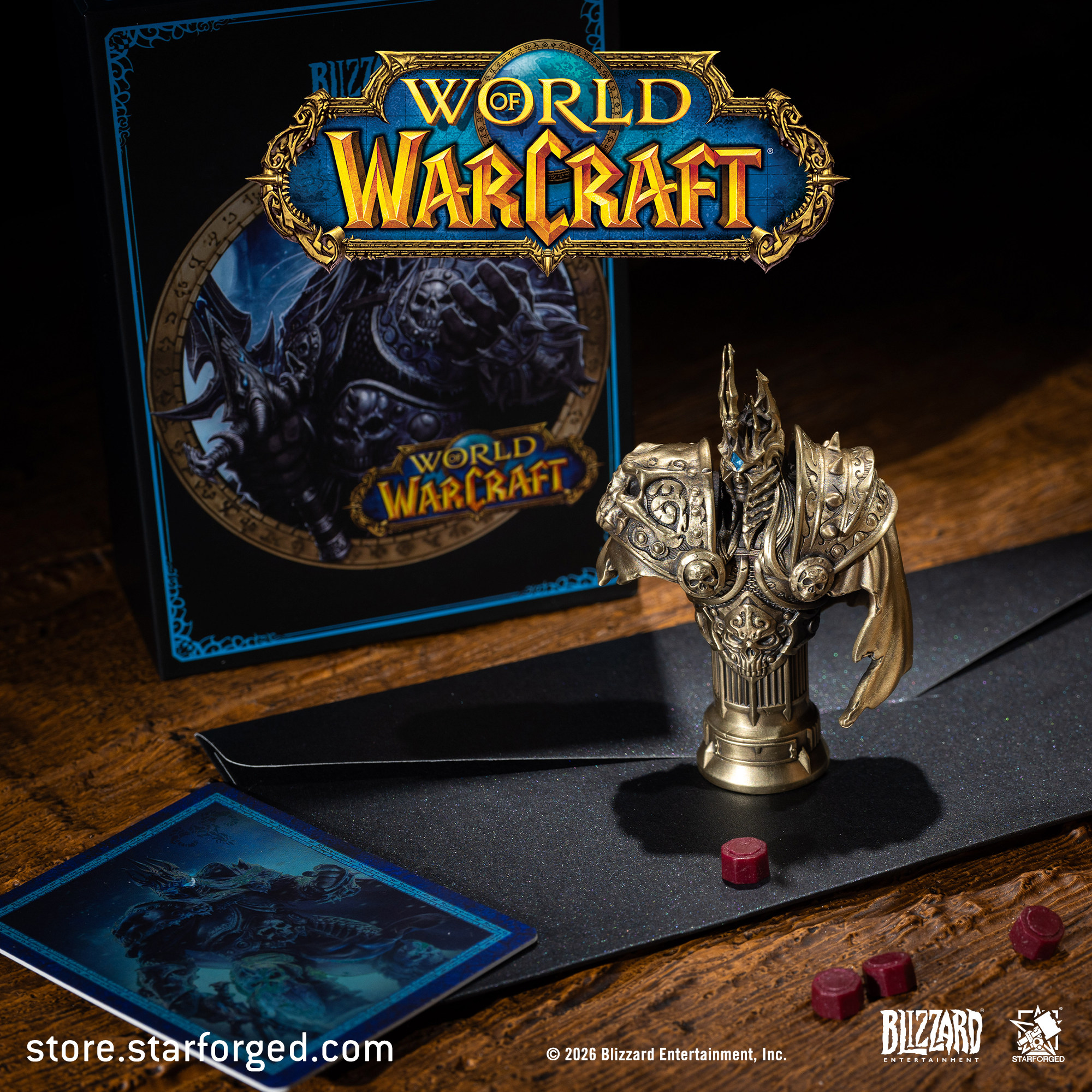 Starforged星辰铸造 魔兽世界周边巫妖王火漆印阿尔萨斯雕像摆件