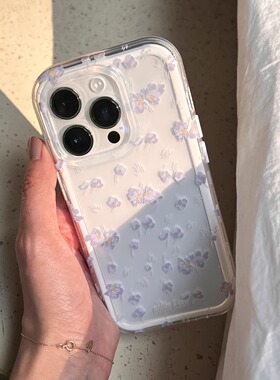 nothe Case「盐焗白果」夏日透明二合一imd软壳 原创手绘全包小众手机壳 适用于苹果15Promax