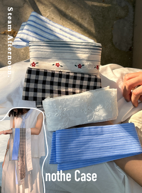 nothe Case「蒸汽午后」丝巾领结搭配四季碎花条纹领巾薄日系百搭