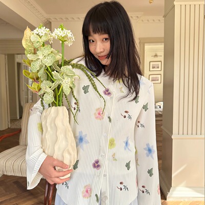 布然｜压褶印花罩衫