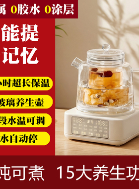 纯高硼硅全玻璃养生烧水炖煮茶壶多功能新款保温恒温调奶器电陶炉