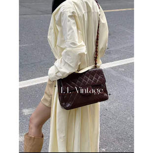 中古款玳瑁贝嫂30cm咖色、奶茶色、黑色羊皮通用斜挎女包