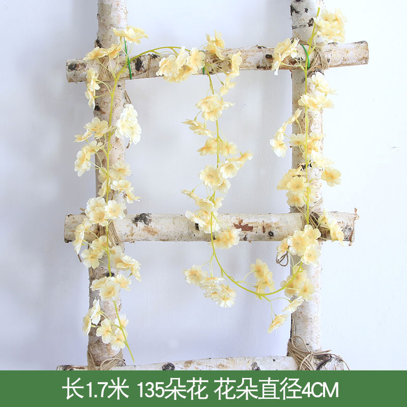 仿真假花藤条空调下水管道遮挡装饰缠绕塑料花藤蔓绿植物婚庆拱门