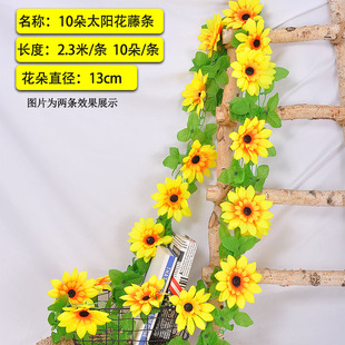 空调管道水道管遮挡装饰阳台水管遮丑柱子包裹电线美化假花向日葵