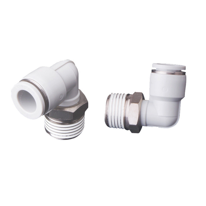 亚德客气管直角直立气管接头PL8/4/6/10-M5/01/02/03螺纹弯通接头