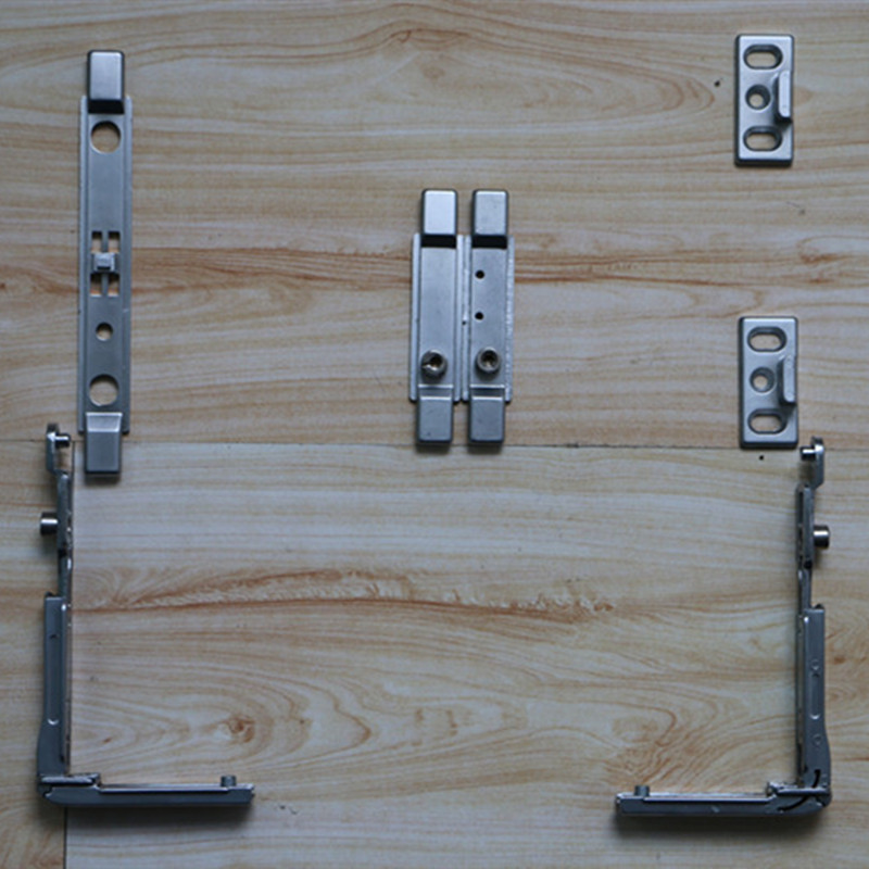 铝合金窗户外悬四点锁五金配件 内开外悬窗通用连接件 内倒窗拐角