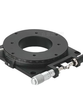 r轴手动角度分度盘旋转中空滑台空心轴rpgt100高精密位移台