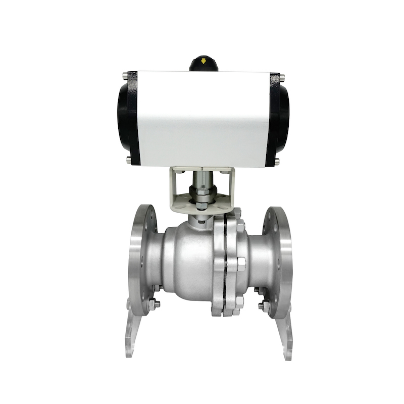 气动球阀法兰Q641F-16P不锈钢304铸钢切断高温蒸汽DN25 32 40 50