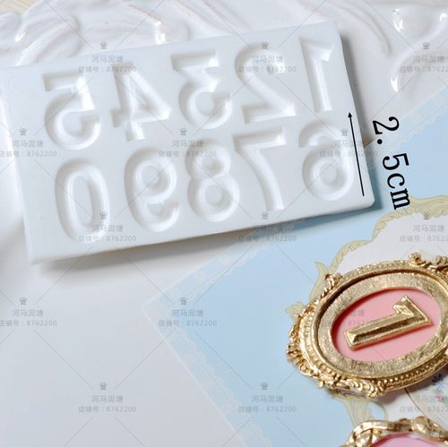 复古边框数字蛋糕插件硅胶模具  翻糖巧克力蛋糕模具