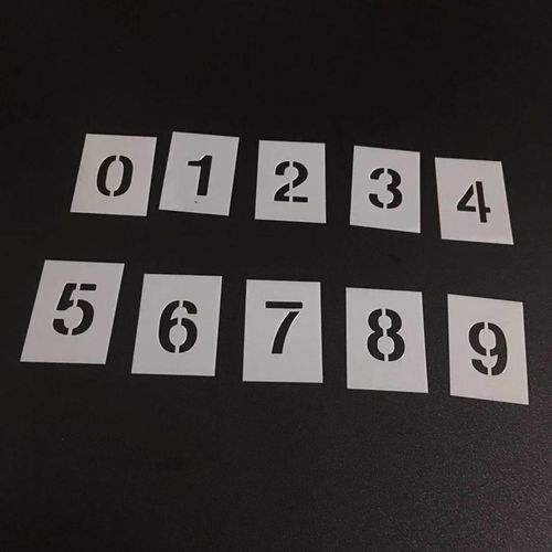 镂空数字喷漆模板字模0-9编号空心字母pvc塑料号码牌定做A-Z模具