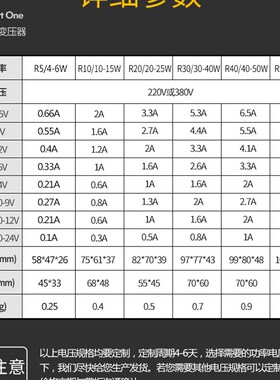 R50型 50W-65W 220V380V变7.5V9V12V15V24V48V110VR形电源变压器