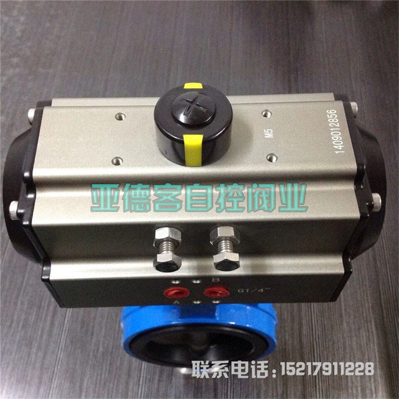 D671X气动蝶阀1.5寸2寸2.5寸3寸4寸5寸6寸8寸10寸对夹式橡胶蝶阀