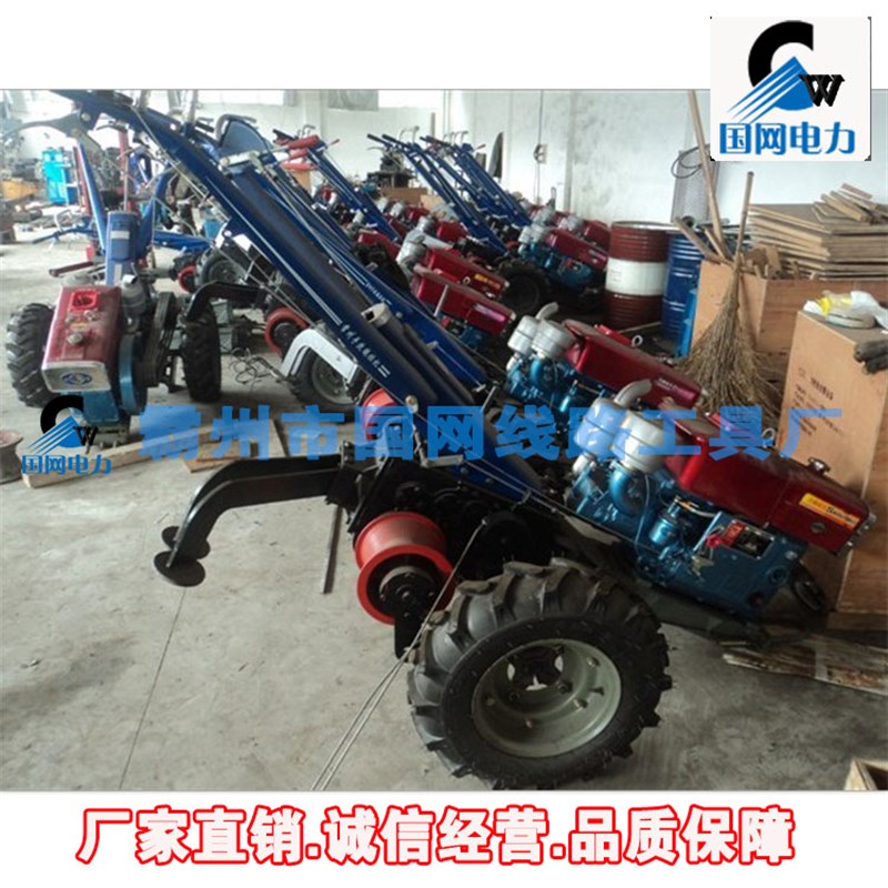 手扶柴油汽油机动绞磨 双卷筒手扶绞磨机  单卷桶 5T电缆牵引机