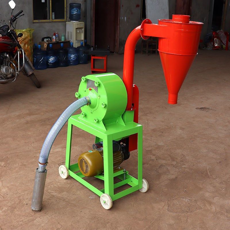 自动粉碎一体自吸式玉米粉碎机养殖小型杂粮饲料猪饲料无尘打料机