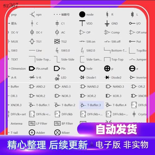 visio绘图集成电路元器件模板 CMOS电路图绘制 数字逻辑