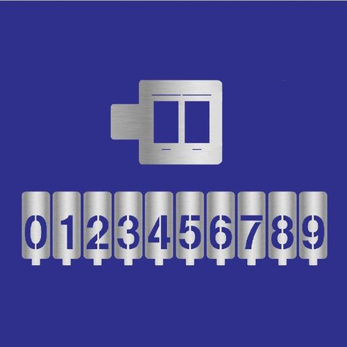 数字喷漆镂空模板磁铁吸不锈钢活动可变字母编号卡槽分纤箱漏空字