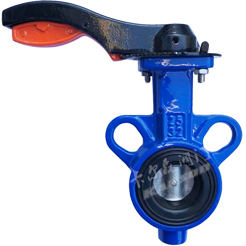 河北靖镜阀门D71jXP-10/16Q球墨铸铁小口径DN25-32手柄对夹蝶阀