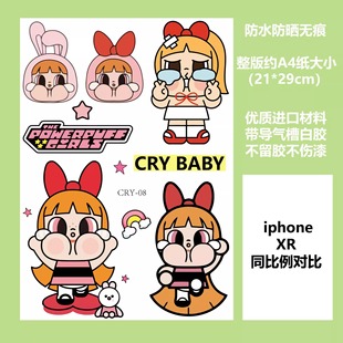 饰贴纸 哭娃crybaby车贴汽车摩托电动机箱行李箱反光贴装