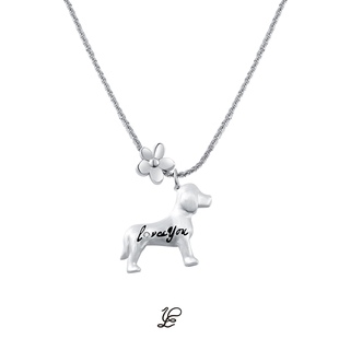 YOU系列花朵小狗吊坠锁骨链 LOVES PUPPY 七夕礼物 Jewelry