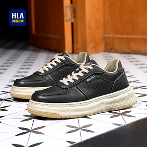 HLA/海澜之家男鞋新款男士厚底板鞋潮流百搭增高时尚运动休闲鞋子