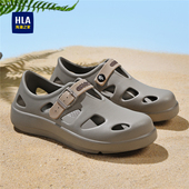 海澜之家男鞋 2025新款 秋冬洞洞鞋 HLA 男透气防臭户外休闲包头凉鞋