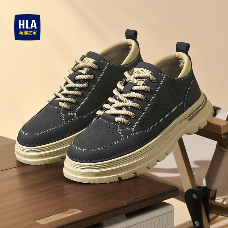 工装鞋男时尚耐磨厚底百搭休闲鞋