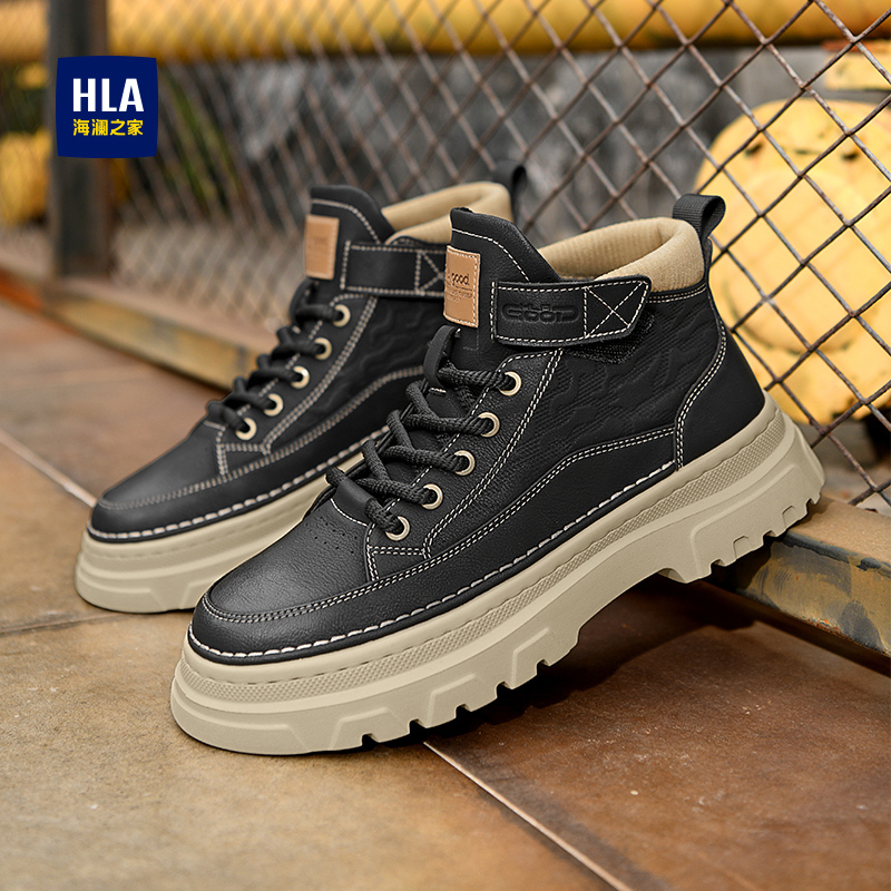 馬丁靴男士高幫休閑戶外保暖