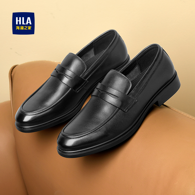 乐福鞋真皮软面休闲套脚皮鞋