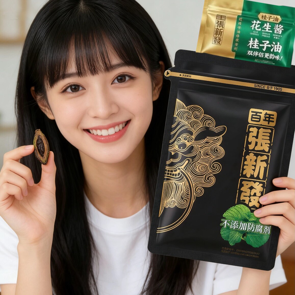 张新发100元槟榔裸包内袋无奖装薄荷青果槟榔湖南湘潭送桂子油