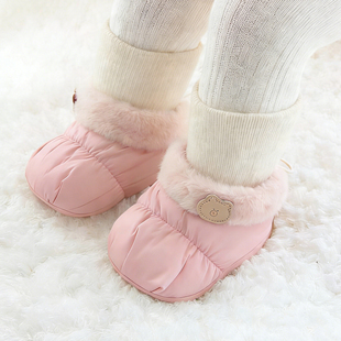 子小月龄冬棉鞋 宝宝鞋 加厚不勒腿 子6到12个月婴幼儿学步鞋 婴儿鞋
