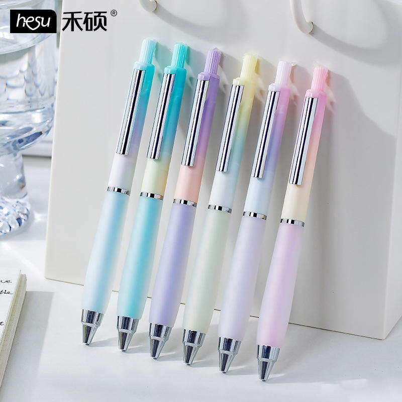 禾硕550液态硅胶5度新品柔软防手茧不发黄速干0.5低重心刷题黑笔