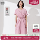 新款 Distin 迪凯品牌夏季 小众优雅气质减龄粉色连衣裙 Kidny 时尚