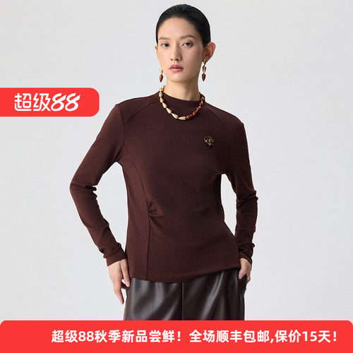 莫代尔简约休闲女装打底显瘦上衣